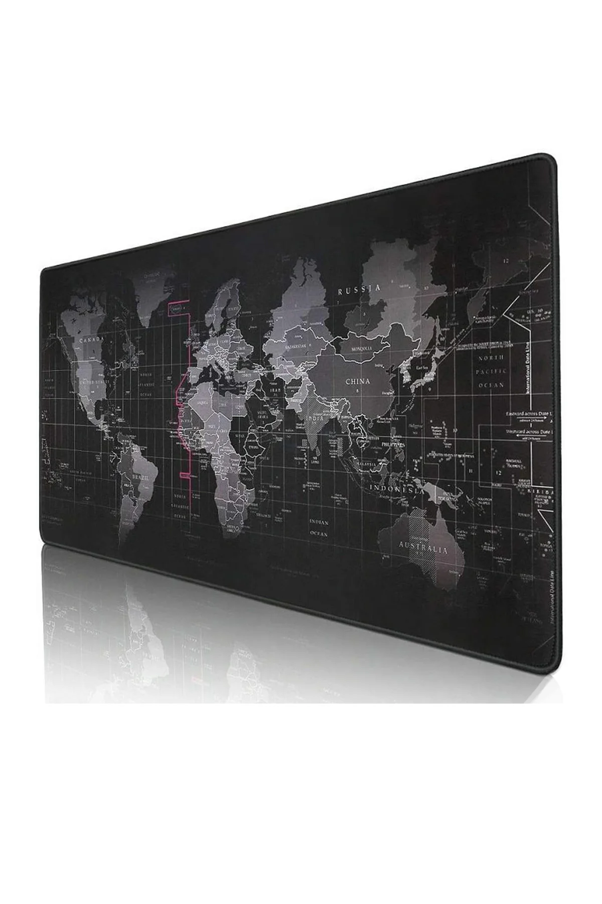 Dünya Haritası Gaming Mouse Pad – Siyah XL Geniş Yüzey - 70x30