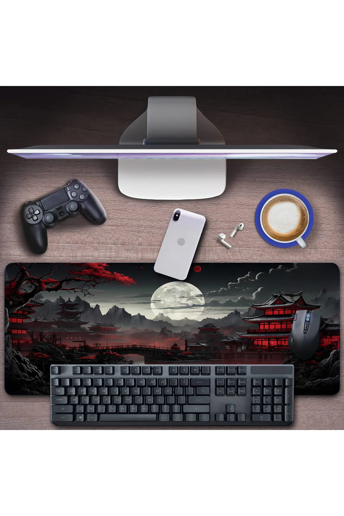 Red Temple Gaming Mouse Pad – XL Geniş Yüzey - 70x30