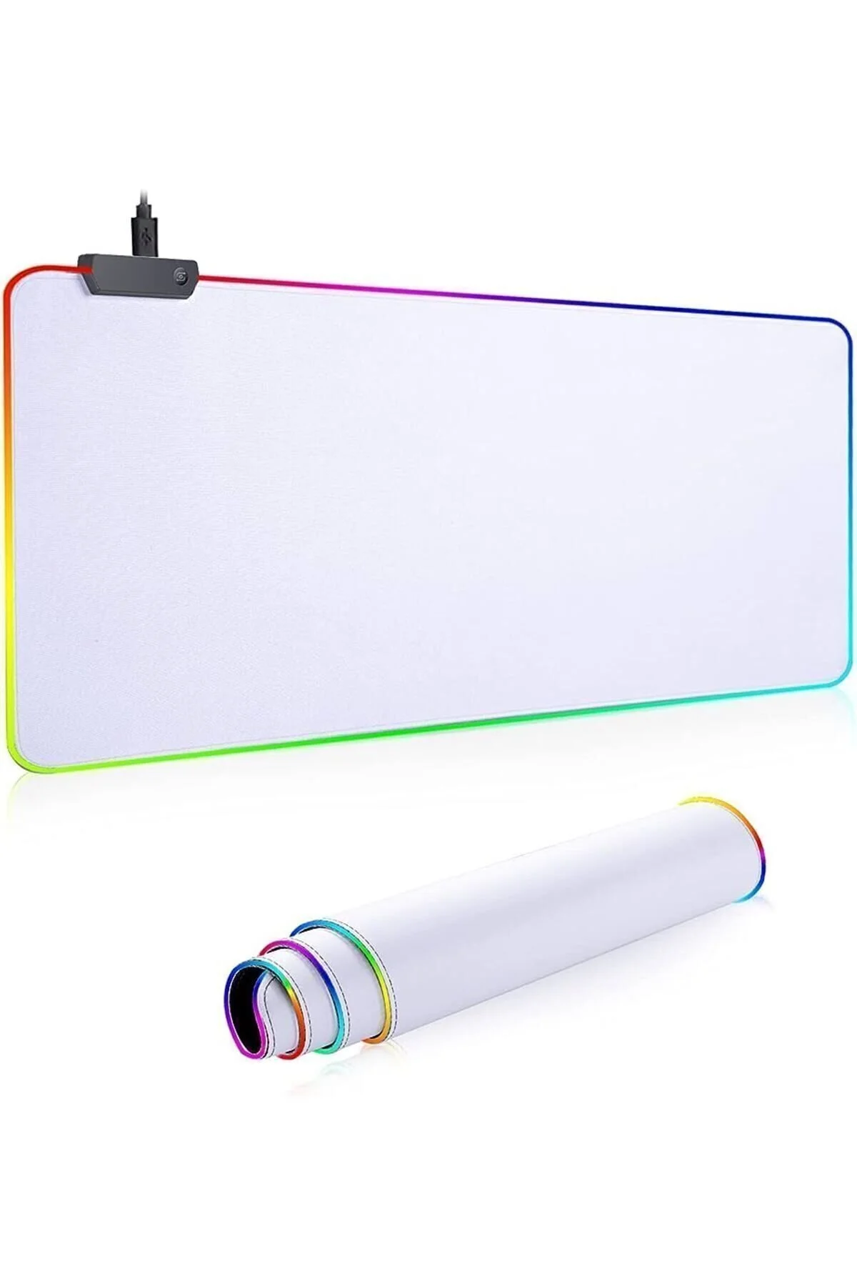 RGB Beyaz Speed Yüzey XL Mouse Pad – 80×30 cm, 13 Renk Modu, Su Geçirmez